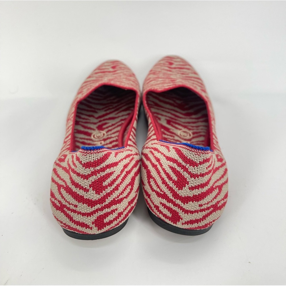 Rothy’s The Loafer Zebra Red Tan Flats Retired Slip On- - Picture 3 of 9